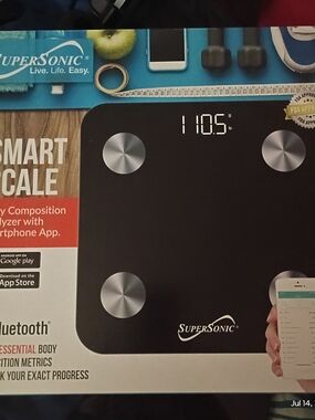 Black Smart Bluetooth Body Scale